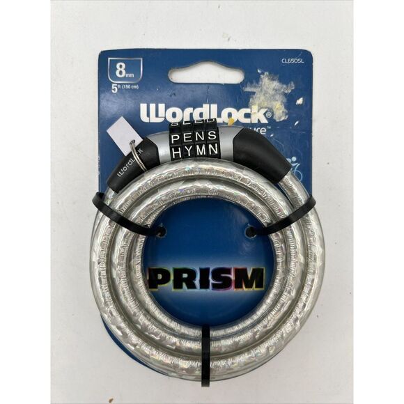 WordLock Bicycle Combination Flex Steel‎ Cable Lock 5ft X 8mm Prism Bike Lock - Picture 1 of 2
